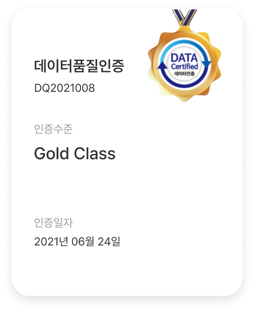 데이터품질인증